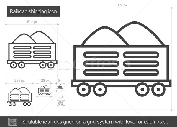 Railroad shipping line icon. Stock photo © RAStudio