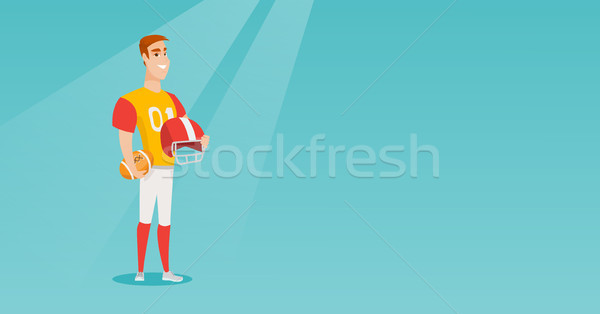 Young caucasian sportsman rugby player. Stock photo © RAStudio