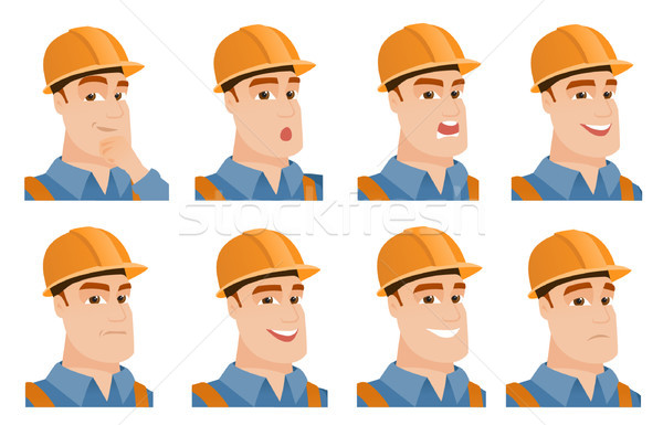 Vector set of builder characters. Stock photo © RAStudio