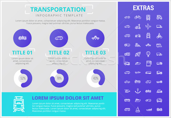 Transporte infografía plantilla elementos iconos personalizable Foto stock © RAStudio