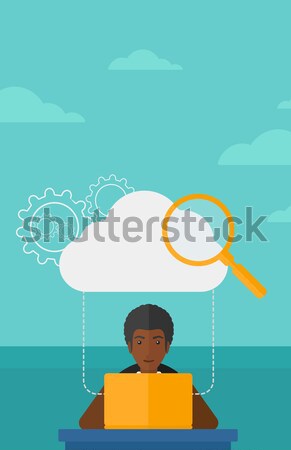 Cloud computing technology vector illustration. Stock photo © RAStudio