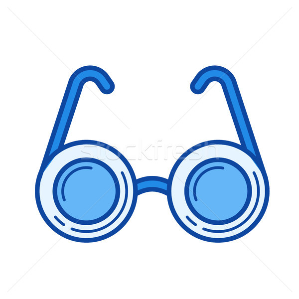 Brillen line Symbol Vektor isoliert weiß Stock foto © RAStudio