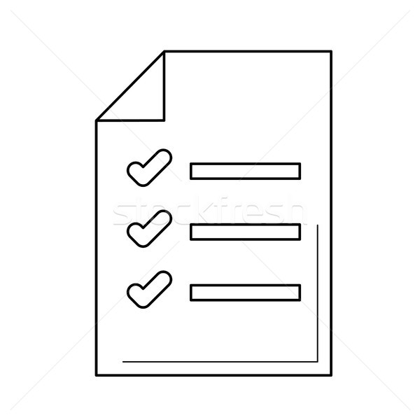 Paper shopping checklist line icon. Stock photo © RAStudio