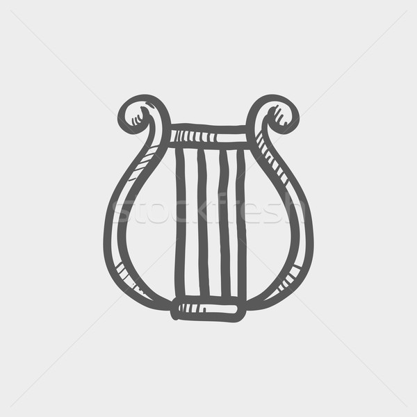 Lyre sketch icon Stock photo © RAStudio