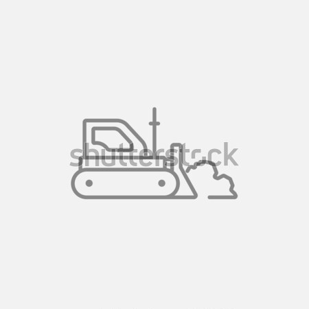 Bulldozer line icon. Stock photo © RAStudio