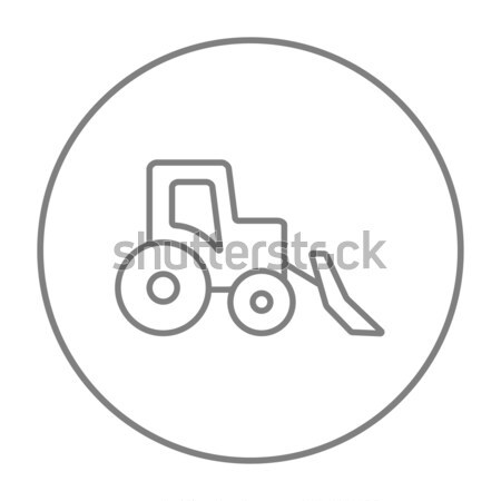 Bulldozer line Symbol Web mobile Infografiken Stock foto © RAStudio