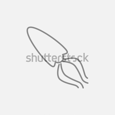Squid line icon. Stock photo © RAStudio
