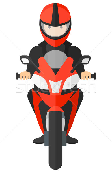 Man riding motorcycle. Stock photo © RAStudio