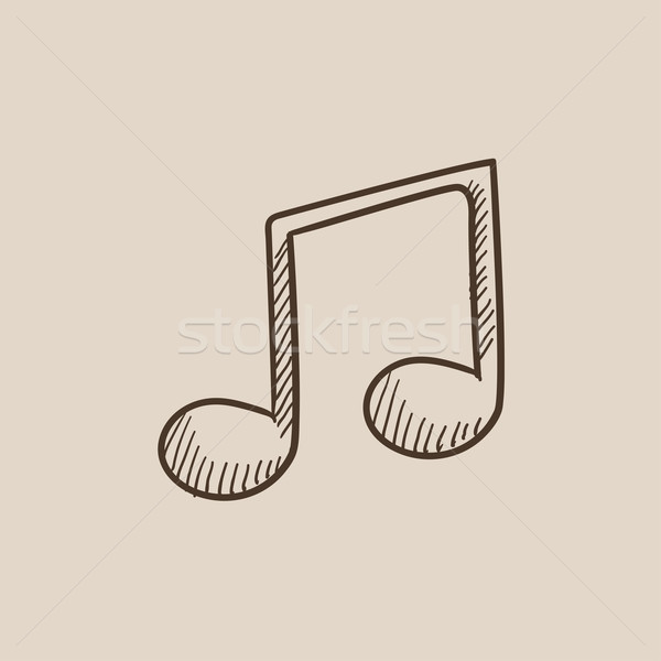 Music note sketch icon. Stock photo © RAStudio