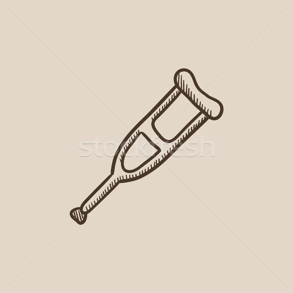 Crutch sketch icon. Stock photo © RAStudio