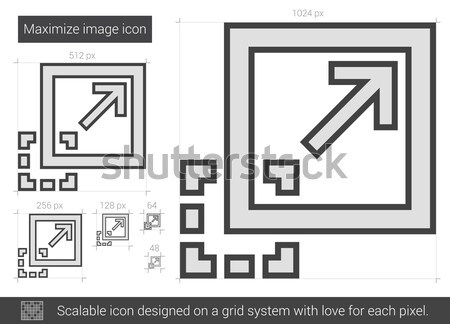 Maximize image line icon. Stock photo © RAStudio