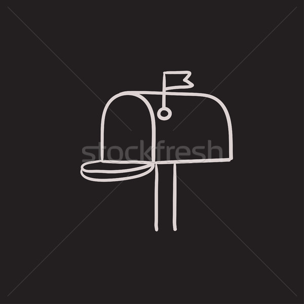 メールボックス スケッチ アイコン ベクトル 孤立した 手描き ストックフォト © RAStudio