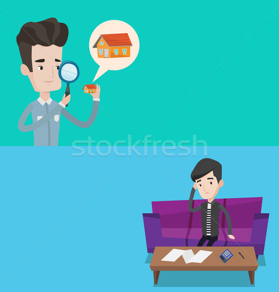 Two real estate banners with space for text. Stock photo © RAStudio