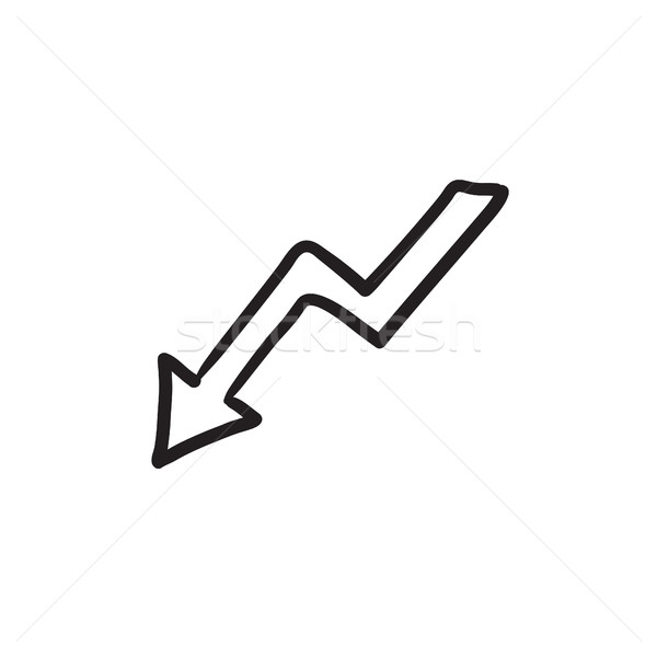 Arrow downward sketch icon. Stock photo © RAStudio