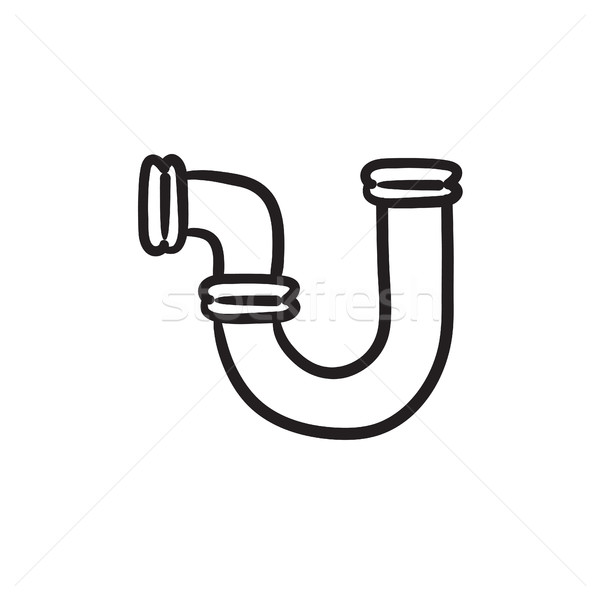 Víz csővezeték rajz ikon vektor izolált Stock fotó © RAStudio