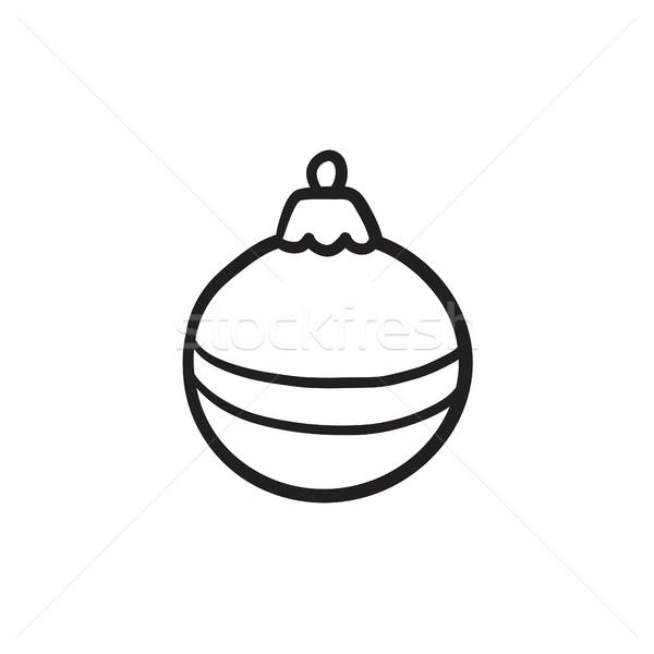 Christmas-tree decoration sketch icon. Stock photo © RAStudio