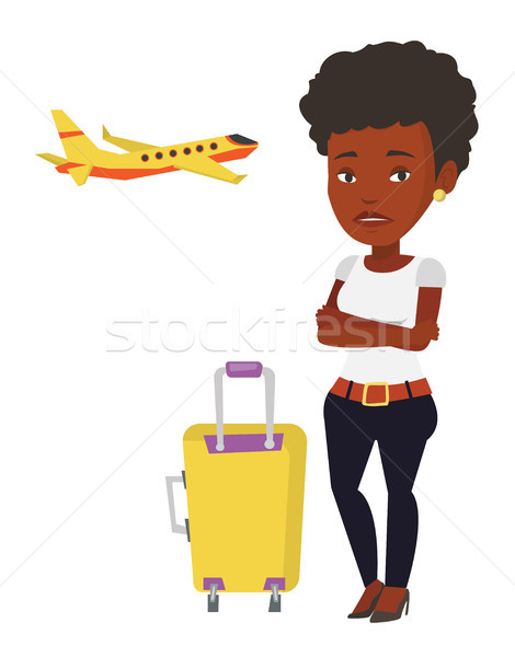 Young woman suffering from fear of flying. Stock photo © RAStudio