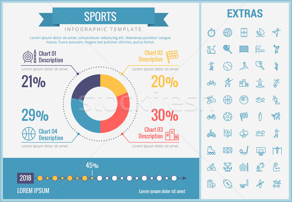 Sports infographic template, elements and icons. Stock photo © RAStudio