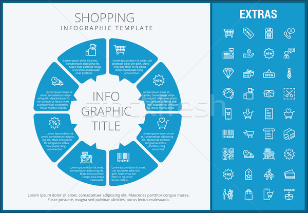 Shopping infografica modello elementi icone personalizzabile Foto d'archivio © RAStudio