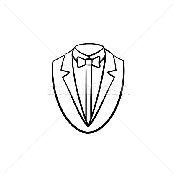 Smoking suit hand drawn sketch icon. Stock photo © RAStudio