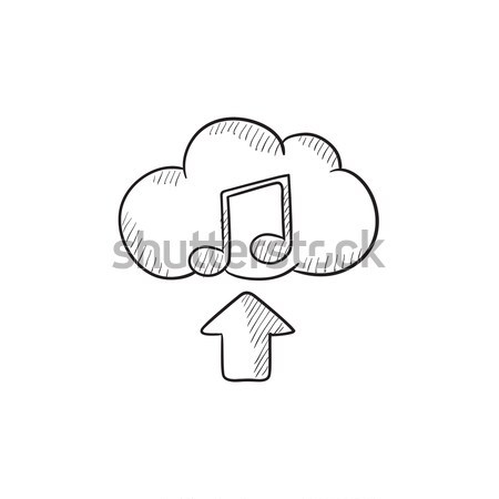 アップロード 音楽 アイコン チョーク 手描き ストックフォト © RAStudio