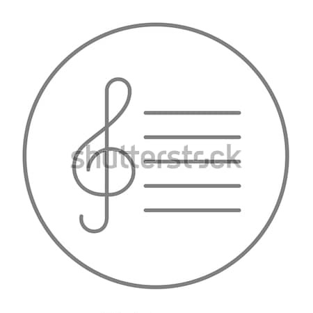Treble clef line icon. Stock photo © RAStudio