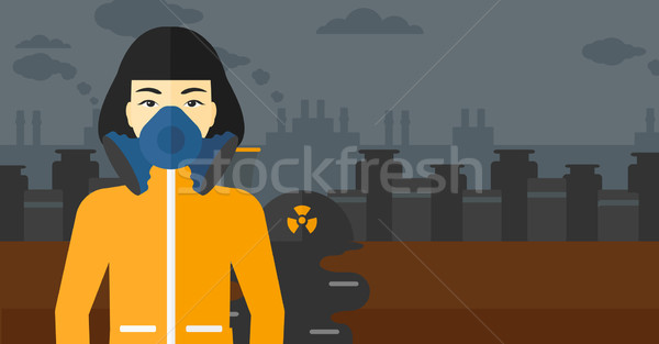 Woman in protective chemical suit. Stock photo © RAStudio