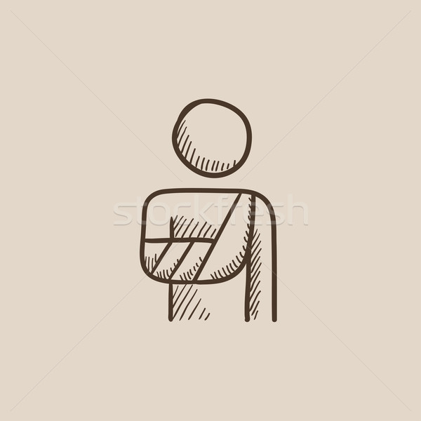 Injured man sketch icon. Stock photo © RAStudio
