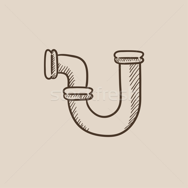 Víz csővezeték rajz ikon háló mobil Stock fotó © RAStudio