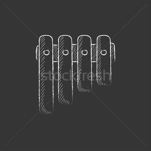 Gezeichnet Kreide Symbol Hand gezeichnet Vektor isoliert Stock foto © RAStudio