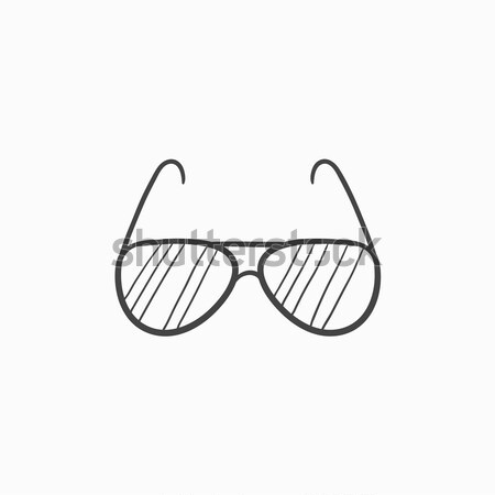 Eyeglasses. Drawn in chalk icon. Stock photo © RAStudio