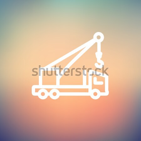 Mobile crane line icon. Stock photo © RAStudio