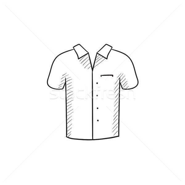 Polo shirt sketch icon. Stock photo © RAStudio