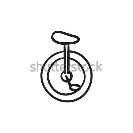 One wheel bicycle sketch icon. Stock photo © RAStudio