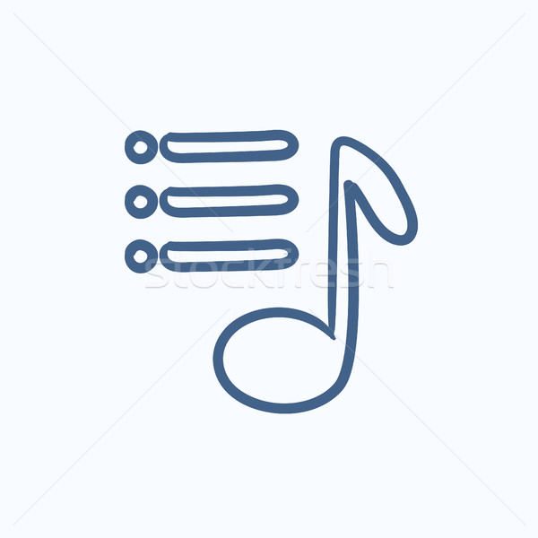 Musical note sketch icon. Stock photo © RAStudio