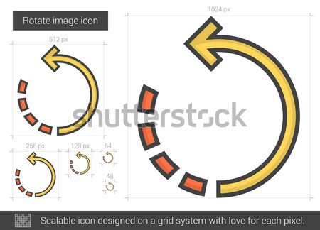 Rotate image line icon. Stock photo © RAStudio
