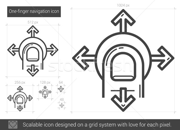 One-finger navigation line icon. Stock photo © RAStudio