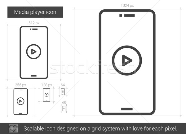 Media player line icon. Stock photo © RAStudio