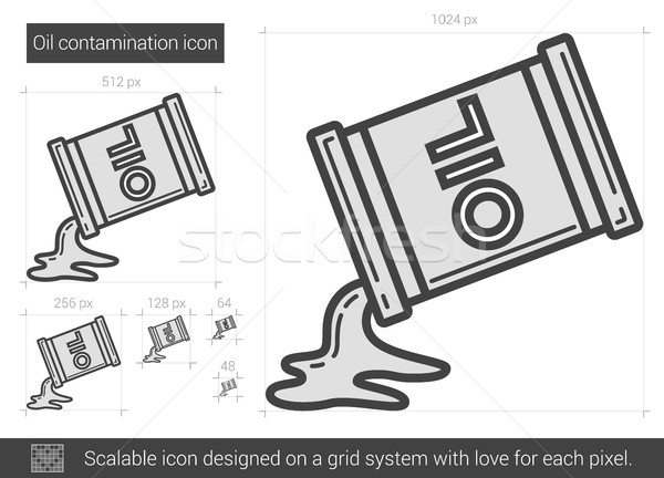 Oil contamination line icon. Stock photo © RAStudio