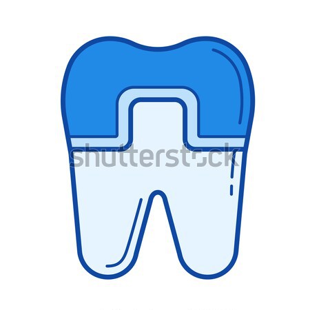 Filled tooth line icon. Stock photo © RAStudio