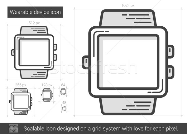 Wearable device line icon. Stock photo © RAStudio