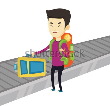 男 ピッキング アップ スーツケース 荷物 ベルト ストックフォト © RAStudio