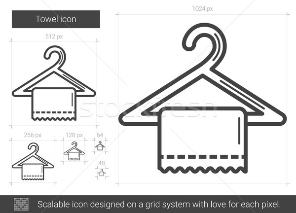 Towel line icon. Stock photo © RAStudio