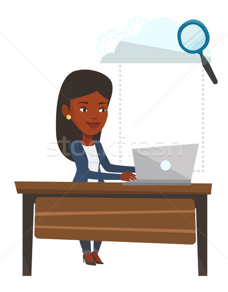 Cloud computing technology vector illustration. Stock photo © RAStudio