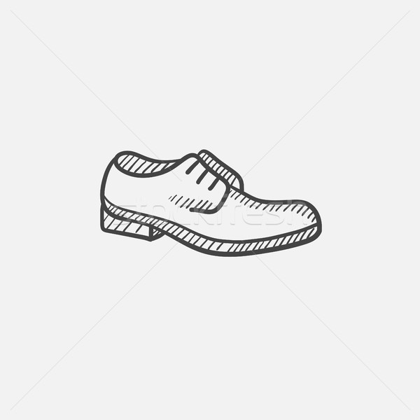Schoen schoenveters schets icon web Stockfoto © RAStudio