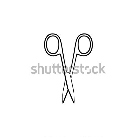 Scissors hand drawn sketch icon. Stock photo © RAStudio