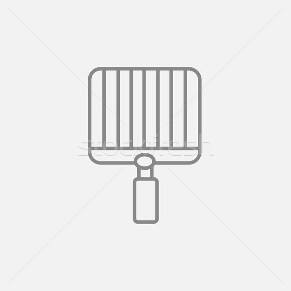 Empty barbecue grill grate line icon. Stock photo © RAStudio