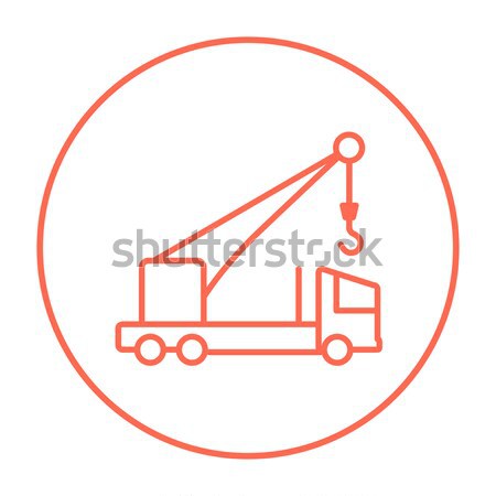 Mobile crane line icon. Stock photo © RAStudio