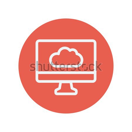 Cloud computing line icon. Stock photo © RAStudio