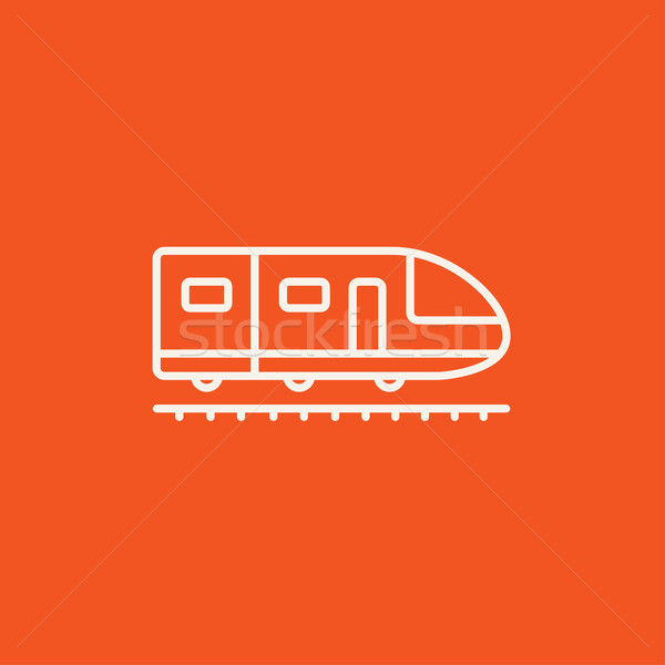 Modern high speed train line icon. Stock photo © RAStudio